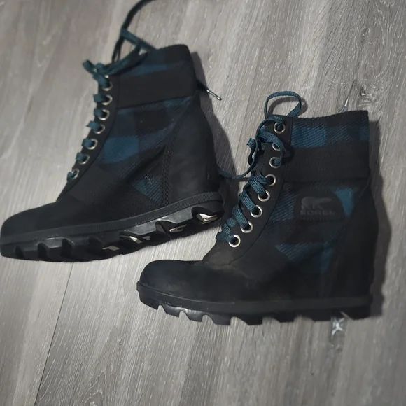 Sorel Lexi Wedge Black Size 6 - Picture 3 of 9